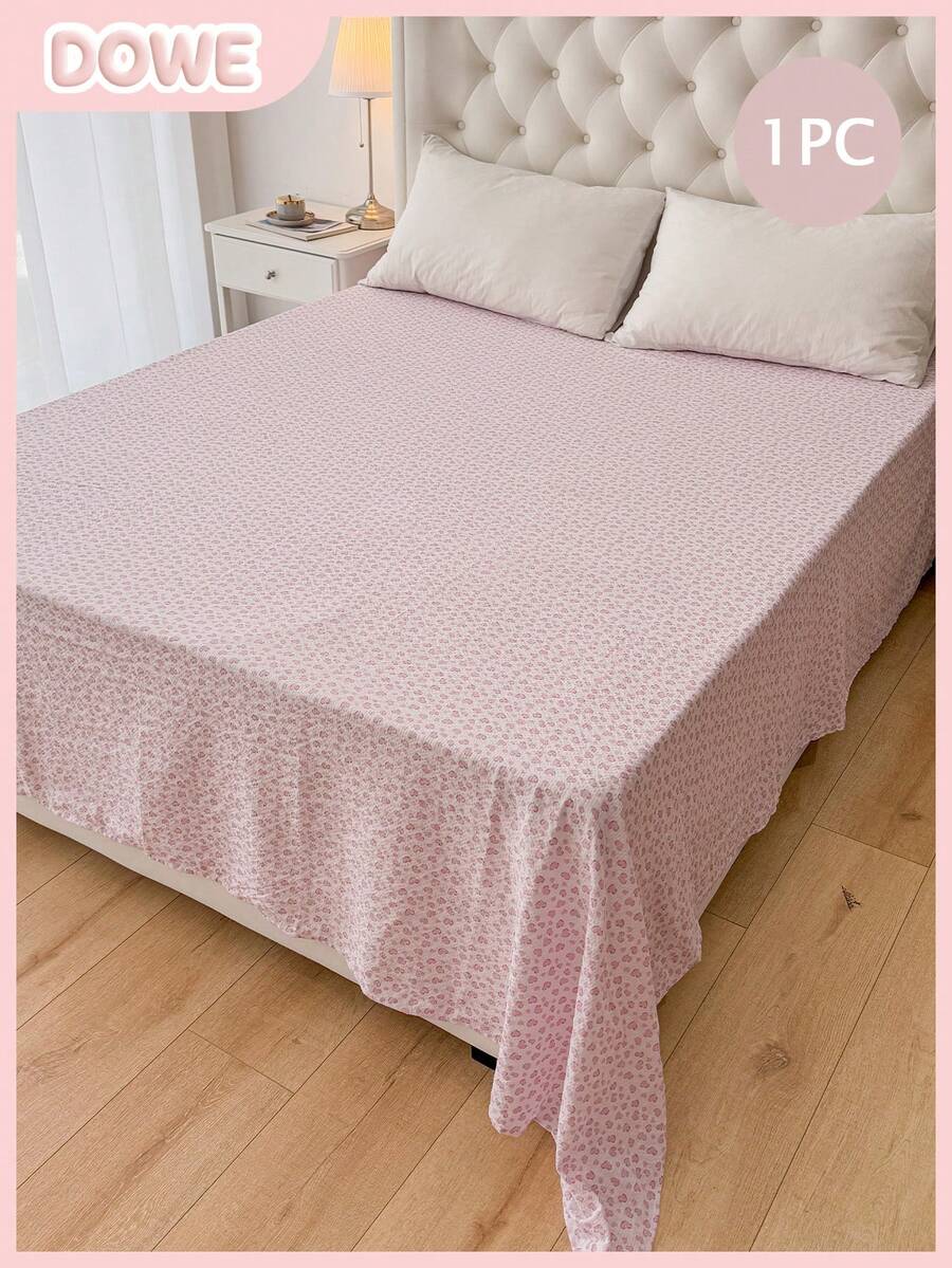 1 pieza Sábana de estilo bohemio 100% poliéster, textura de burbujas y arrugas, patrón plisado en relieve, unicolor ligero, decoración de dormitorio cómoda y transpirable