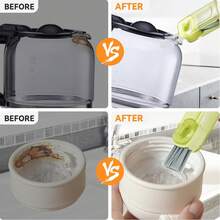 3-In-1 Cup Lid Gap Cleaning Brush Set, Multi-Function Bottle Cleaning Brush, Silicone Cup Lid Gap Cleaner, Home Kitchen Gap Cleaning Tool - A - View 5