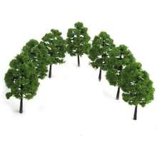 Model Trees, 5 Sizes 1cm-5cm Miniature Green Pine Trees, 2 Colors Scenery Landscape Model For HO/N Scale Train Layout, Diorama, War Gaming Terrain, DIY Craft, Dollhouse & Miniature Garden Decoration - Multicolor - View 5