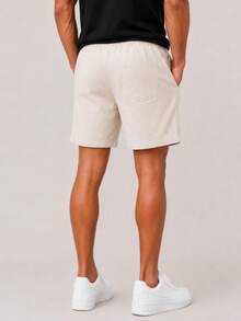 Kit 3 Premium Linen Shorts Bermuda Mauricinho Men's Casual Basic Comfortable Drawstring Waist - 珊瑚粉 - 查看 5