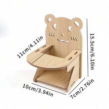 1pc DIY Hamster House Wooden Hideout Bridge Seesaw Villa Pet Small Animal Activity Climbing Exercise Training Toy Cage Accessory - Multicolor - View 26