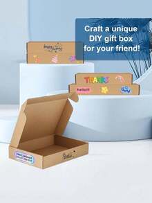 30/20/10/1pc Mini Corrugated Mailer Box Set, Simple Natural Color Airplane Box, Handmade Gift & Accessory Shipping Box, Sturdy And Durable, Suitable For Packaging, Party & Holiday Gift Wrapping And Christmas Gifts (1 Set/10pcs) - K - View 4