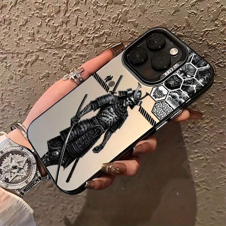 Funda para Teléfono - Funda con Diseño de Arte Samurai Japonés Compatible con iPhone 16, 15, 14, 13, 12, 11 Pro Max, X, XR, XS Max, 8, 7 Plus, con Cubierta Trasera Mate Anti-Caídas, Regalo para Amigos, Familiares, Fanáticos, Festivales - Color mixto 1 - Añade 1