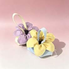 1pc Creative Flower Drawstring Portable Handbag, Fresh Large Capacity New Style Girl Travel Versatile Storage Bag, Sundries Organizer - Multicolor - View 9
