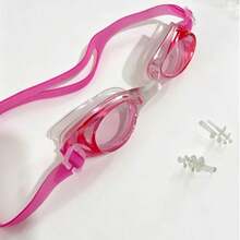 High Quality PC Lens Double Seal Elastic Silicone Frame Waterproof Swimming Goggles, Suitable For Men And Women - Pink - View 7