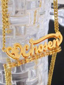 Personalized Double-Branded, Double-Color Necklace, Custom Necklace, Branded Necklace, Gold Name Necklace, Personalized Jewelry Gift - Style 7 - View 6