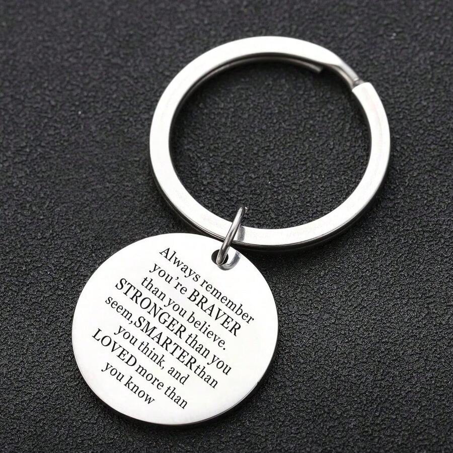 1pc Inspirational Gift Keyring Don't Forget How Strong You Are Keychain Birthday Christmas Gift - 1 - View 1
