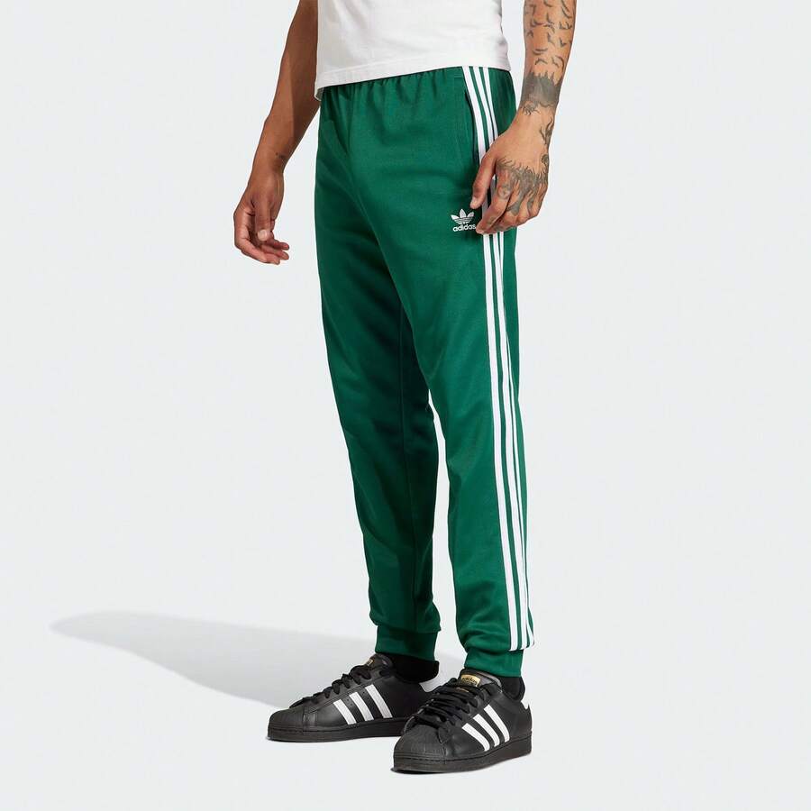 Adidas Men's Retro Casual Sports Jogger Pants - Green - View 1