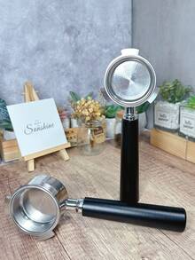 51mm Espresso Portafilter Handle, Black Cylindrical Handle, Compatible With Stainless Steel Filter Basket Handle, Barista Accessory - Black - View 9