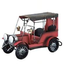1pc 2D Flat Printed Acrylic European Vintage Car Model Ornament, Car Model Decorative Display, Home Decor - 1PC - View 3