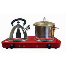 Fogão cooktop Relnix 2 Boca Camping Viagem 2000w 220v - Vermelho - Visão 5