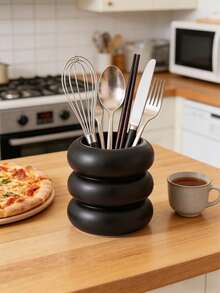 1 pieza Estante apilable para utensilios de mesa de cocina, organizador multifuncional para almacenamiento de cuchillos y tenedores, decoración de cocina del hogar - Multicolor - Ver 8