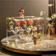 亚克力桌面展示柜，透明防尘收藏品收纳展示柜 - 彩色 - 查看 7