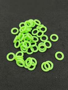 60pcs/Green Camping Tent Stakes - Multi-Functional Tent Accessories, Glow-In-The-Dark Ring, Easy Installation, Bright Color For Easy Identification - Multicolor - View 1