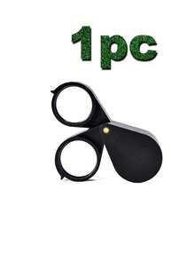 1pc/2pcs Handheld Portable 15X Magnifying Glass, 30mm Optical Lens, 3 Lenses With Triple Opening High-Definition High Magnification Folding, Mini High Magnification Reading Small Characters, Reading Tool For Reading, Optical Glass+ABS - A - View 11