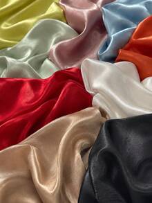 1pc 50cm 1/3/5Yard Ultra Smooth Liquid Satin Fabric – Glossy, Silky & Lustrous – Soft Flowy Lightweight Drape – Many Colors Available – Perfect For Slip Dresses, Wedding Linens, Gift Wrapping & Handmade Scrunchies - 1 - View 1