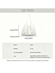 1pc/4pcs Back To School 3D Floral Embossed Canvas Tote Bag, Large Capacity Macaron Color Flower Shoulder Handbag, Student Casual Aesthetic School Bag, Suitable For Library, Classroom, Travel - Multiple Styles - View 10