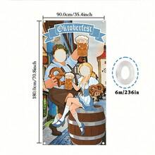 1pc Octoberfest Theme Portrait Hollow Photo Frame, Octoberfest Theme, Traditional German Festival, Suitable For Halloween, Christmas, Party, Seasonal Decor, Holiday Celebration, Octoberfest Party, Theme Event, Party Decoration - A - View 3