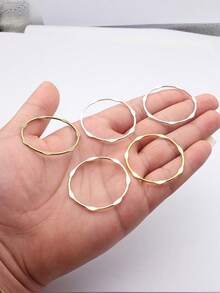 10pcs 43x43mm Embossed Hollowed-Out Geometric Circle Charms Pendant For DIY Jewelry Making Necklace Keychain Phone Chain Bracelet Making Accessories - Ring - View 12
