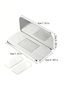 6pcs(3sets) Magnetic Cabinet Door Latches, Self-Adhesive Invisible Magnetic Wardrobe Drawer Locks, Kitchen No-Drill Installation, Polished Metal Surface - A - View 6