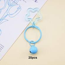20Pcs Colorful Pentagram Bell Charms, Mini Star Bell Pendants For DIY Keychain, Bag Backpack Earphone Case Jewelry Making Supplies - Small Bell Keychain - View 20