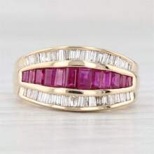Elegant Luxury Red & White Cubic Zirconia Gold Color Ring, Wedding & Engagement Ring For Women - Gold - View 1