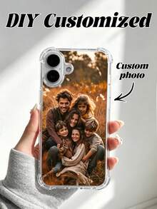 1pc Customized Liquid Silicone Phone Case Compatible With IPhone 15 Pro Max/17 Pro/17 Air, And Other Models,International Version, Not The Domestic Version - Clear - View 1