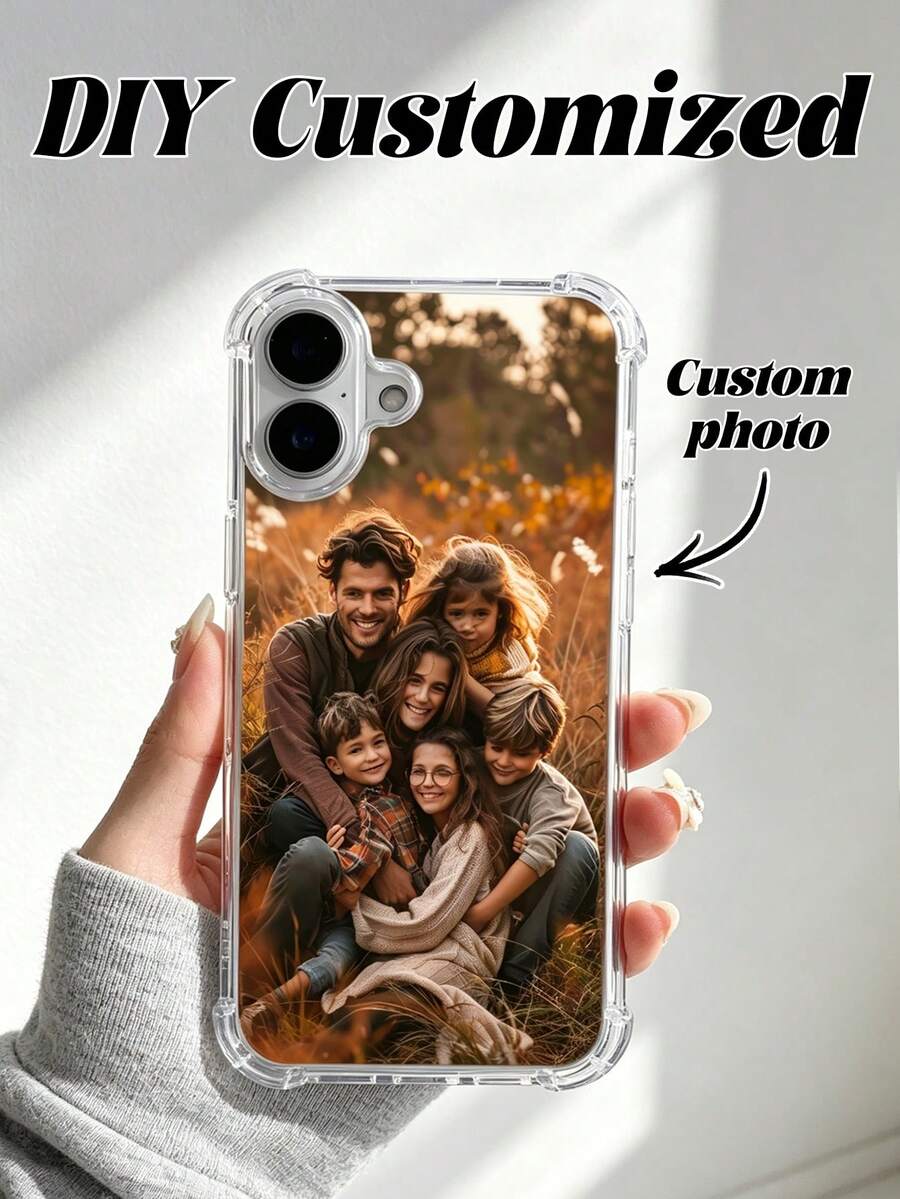 1pc Customized Liquid Silicone Phone Case Compatible With IPhone 15 Pro Max/17 Pro/17 Air, And Other Models,International Version, Not The Domestic Version - Clear - View 1