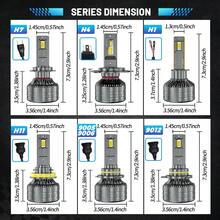HYNBYZJ 2pcs H7 H4 H11 LED CANBUS Headlight 320W 280000LM H1 H9 HB4 HB3 9005 9006 9012 Turbo Lamp 6000K White Car Light 12V - A - View 3