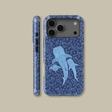 cover con design floreale blu oceano per iPhone 17 16 15 14 13 12 11 Pro Max, cover floreale per Samsung S21 S22 S23 S24 S25 Ultra - Custodia resistente e lucida - Visualizzare 2