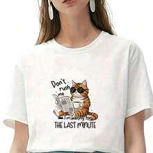 1/2/3PCS Procrastination Fashion Glasses Orange Cat Heat Transfer, Newspaper Reading Coffee Drinking Funny Text "Don't Rush Me I'm Waiting For The Last Minute" Cartoon Pattern Heat Transfer, Vinyl Print, Heat Transfer Sticker, Iron-On Transfer Sticker - Suitable For Pillows, DIY, Backpacks, T-Shirts, Canvas Bags, Hoodies, Jeans, T-Shirts, Clothing, Sewing Supplies - Multicolor - View 6