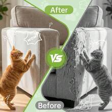 1 Roll Thick Transparent Sofa Protective Film Anti-Scratch, Waterproof, Easy To Tear And Cut, No ResidueSelf-Adhesive, Suitable For Furniture, Walls, MarbleTabletops And Kitchen Countertops - 45 cm X 300 cm - View 5