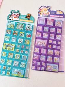 Drop Block Seal 3D Acrylic Square Stickers Cute Cartoon Cat Dog Rabbit Animal Mini Building Block Decorative Stickers For Planner Scrapbook Phone Case DIY Handmade Stationery - Color - View 6