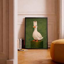 Whimsical Wall Arts Duck With Chef Hat Posters Duck Wearing Toque Canvas Prints Kitchen Decor Wall Decor Canvas Art Print For Living Room Bedroom Home Office Housewarming Gifts Birthday Gifts Annivers - A - View 5