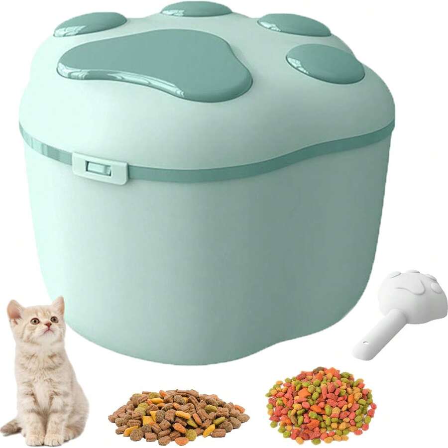 Contenedor de Almacenamiento de Alimento para Mascotas,Perros,Gatos,Contenedor Hermético de Alimentos para Mascotas con Cuchara, Gran Capacidad, Prueba de Insectos y Humedad, sin BPA - 31 litros - Ver 1