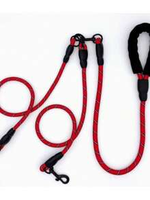 One-To-Two Dog Leash, Outdoor Double-Headed, Golden Retriever, Shiba Inu, Small, Medium, Large Dog P-Chain, Dog Walking P-Rope - Multicolor - View 10