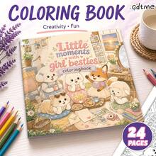 GDTME Cute Forest Animal Colouring Book: Vintage Travel Scene Coloring Pages, Suitable As School Supplies, Back-To-School Season, Halloween, Christmas, And Various Party Gifts For Friends, Perfect For Those Who Enjoy Colouring And Back-To-School Activities - Cozy - View 13
