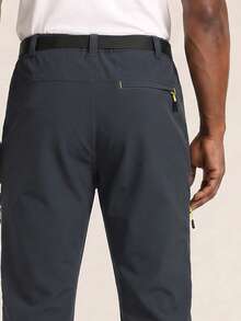 Pantalon de randonnée léger d'été AHTELB pour hommes, multi-poches, extensible, séchage rapide, pantalon cargo de randonnée extérieur décontracté et durable, jambe droite micro-extensible, pantalon de sport parachute imprimé long, meilleur cadeau pour mari, petit ami, client et père, pantalon de randonnée, pantalon de travail pour hommes, pantalon de randonnée pour hommes, pantalon de pêche pour hommes, poche - Gris - Voir 4