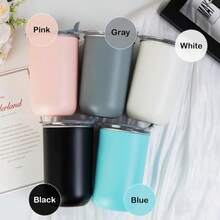 CFUNIQ 1pc Customized Stainless Steel Travel Mug - Double Wall Insulated Coffee Cup With Personalized Name, Elegant Matte Finish, Reusable, Multifunctional, Decorative, Fashionable, Refined, High Quality, Personalized, Unique, Suitable For Men, Women, Boyfriend, Girlfriend, Father, Mother, Family, Friends, Son, Daughter, Students, Employees, Office, Tea Room, School - 多色 - 查看 6