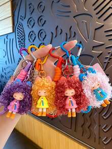 1 buah Gantungan Kunci Boneka Krim Susu, Liontin Boneka Kartun Gadis Keren, Hiasan Tas Wanita, Hadiah Kecil, Gantungan Kunci, Aksesori Dekoratif Kunci Mobil - MultiWarna - View 11