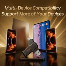 HEYGATE USB 3.2 Type-C Dual Interface Flash Drive 32GB-256GB, 360-Degree Rotating Design, Space-Saving And Portable, High-Performance Stable Transfer, Suitable For Daily Office And Study File Storage Needs - View 8