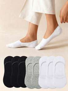 1/5/10/15/30 pares de calcetines deportivos neutros, calcetines de tobillo blanco/negro/gris, unicolor estilo minimalista, adecuados para uso casual diario - Multicolor - Ver 1