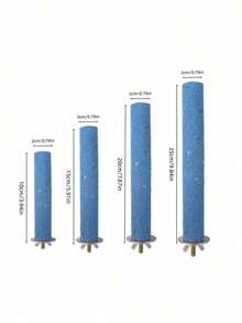 1pc Parrot Colorful Frosted Perch, Multiple Lengths Available (10cm, 15cm, 20cm, 25cm, 30cm), Equipped With Screw Fixing For Bird Claw Grinding, Parrot Perch, Parrot Toy, Bird Supplies, Bird Cage Accessories, (Random Color) - A+B - View 3