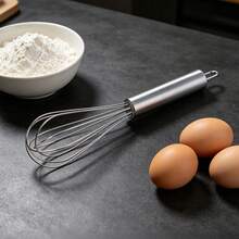 This 2 Pieces Stainless Steel Flour Chopper And Whisk Set Includes A Flour Chopper And Whisk. It's A Multi-Functional Scraper/Chopper For Dough, Pastries, Pizzas, And More, Suitable For Cakes, Pizzas, Bread, And More – An Essential Baking Tool. - View 6