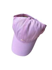 1 Pc Women's Embroidery Ponytail Hole Top Baseball Cap, Open-Top Baseball Cap, Beach Accessories For Women,Versatile Sun Visor Hat For Summer - Multicolor - View 12