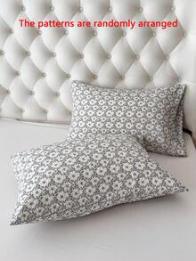 1 pieza 100% poliéster, textura arrugada, patrón en relieve, tela súper suave con estampado, funda de almohada tipo sobre, sin relleno, adecuada para dormitorio, hotel, residencia estudiantil - Multicolor - Ver 5