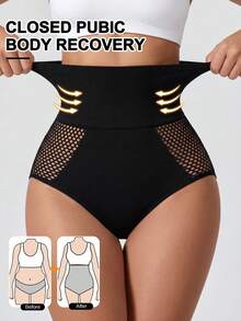 Women's High Waist Tummy Control Shapewear Panties For Women Strong Support Butt Lifter Seamless Slimming Shapewear Sleek Appearance - Black - View 1