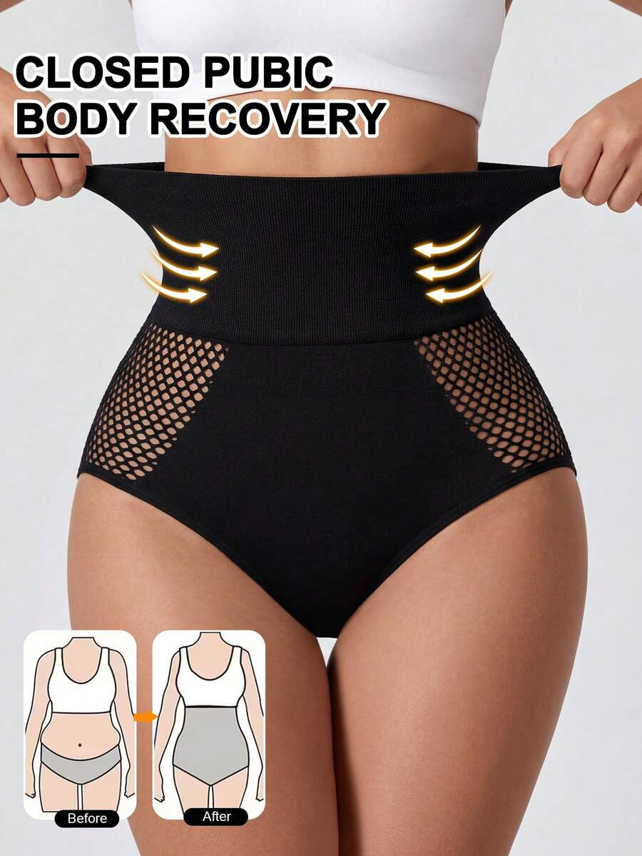 Women's High Waist Tummy Control Shapewear Panties For Women Strong Support Butt Lifter Seamless Slimming Shapewear Sleek Appearance - Black - View 1
