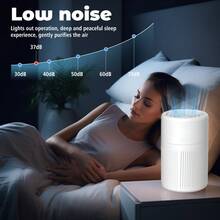 1pc Desktop Small Air Purifier For Home & Office, 3-Stage HEPA Filtration Ultra Quiet Air Cleaner, Captures Pet Hair Smoke Pollen Dust Odor Elimination For Smokers & Allergy Sufferers - White - View 6