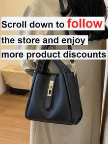 Women's High-End Handbag, New Handbag, Versatile Work Bag, Multifunctional Fashion Shoulder Bag With Large Capacity - Black - View 2